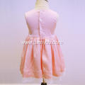 12 month-8 years customized pink Smocked Embroidered Dress